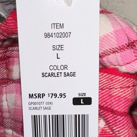 NWT Gap Red Plaid Flannel Pajama Pants - Picture 6 of 6